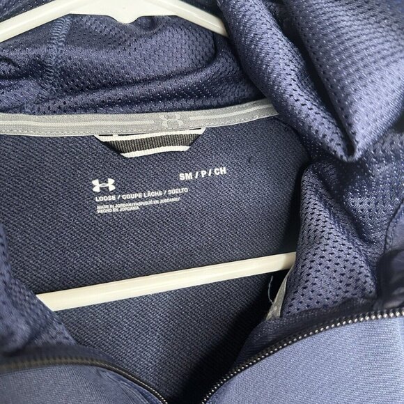 Under Armour Men's Command Short Sleeve Hoodie Navy Midnight Blue NWOT MEN Small - Picture 3 of 4